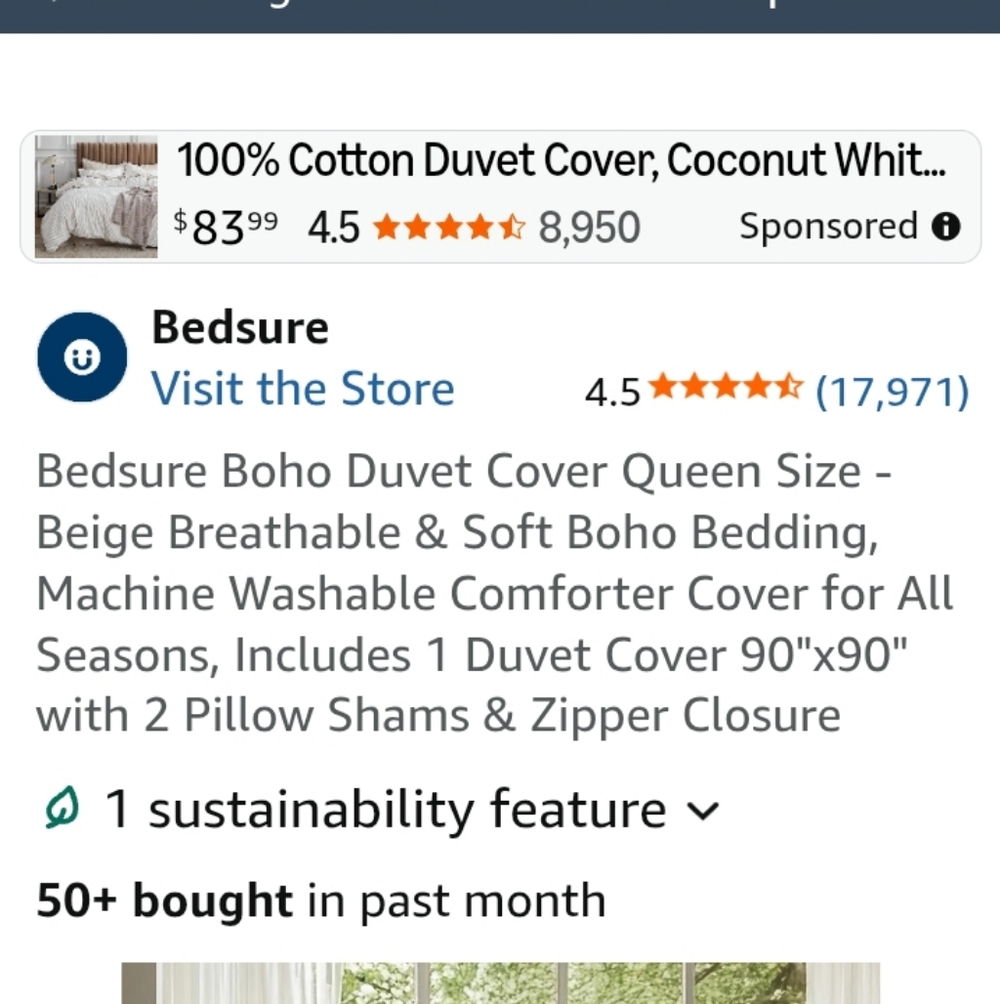 Bedsure Boho Beige(Queen) Duvet Bedding Set-New Never Used. - Picture 2 of 8